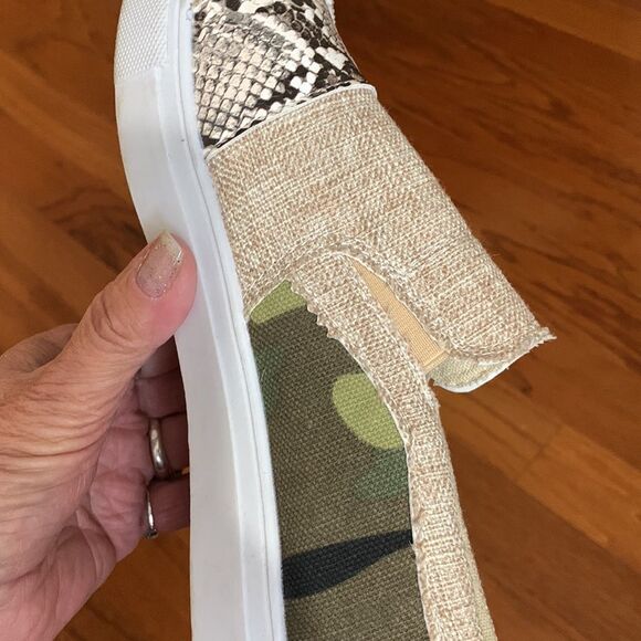 Size 9 multicolor sneakers. Snakeskin, animal print, camouflage and canvas - Picture 11 of 12
